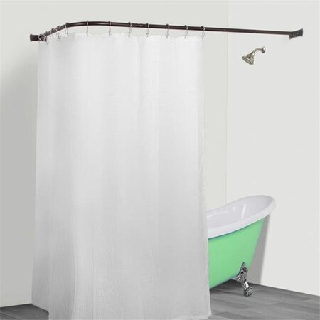 Utopia Alley Utopia Alley Rustproof L-Shaped Corner Shower Curtain Rod  Bronze LR1RB